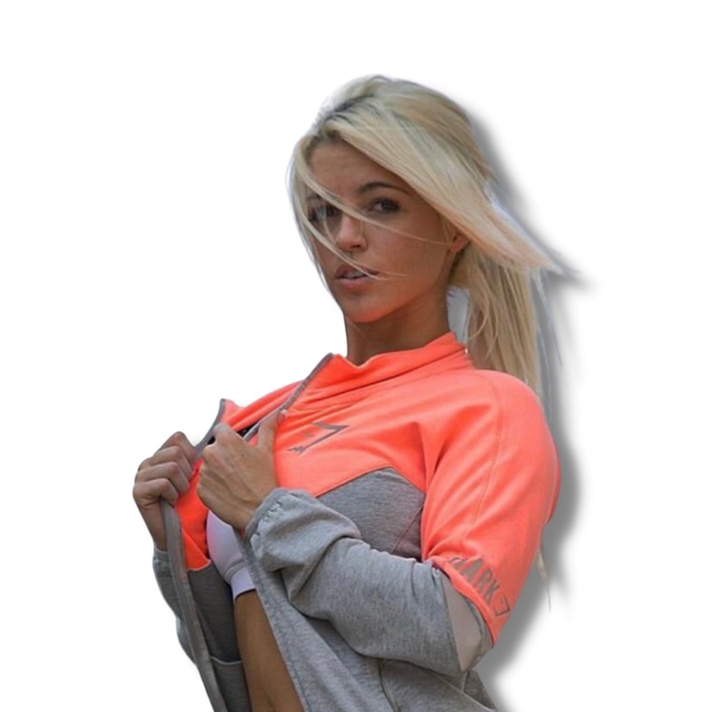 Gymshark Track Jacket Peach - Picture 2 of 6